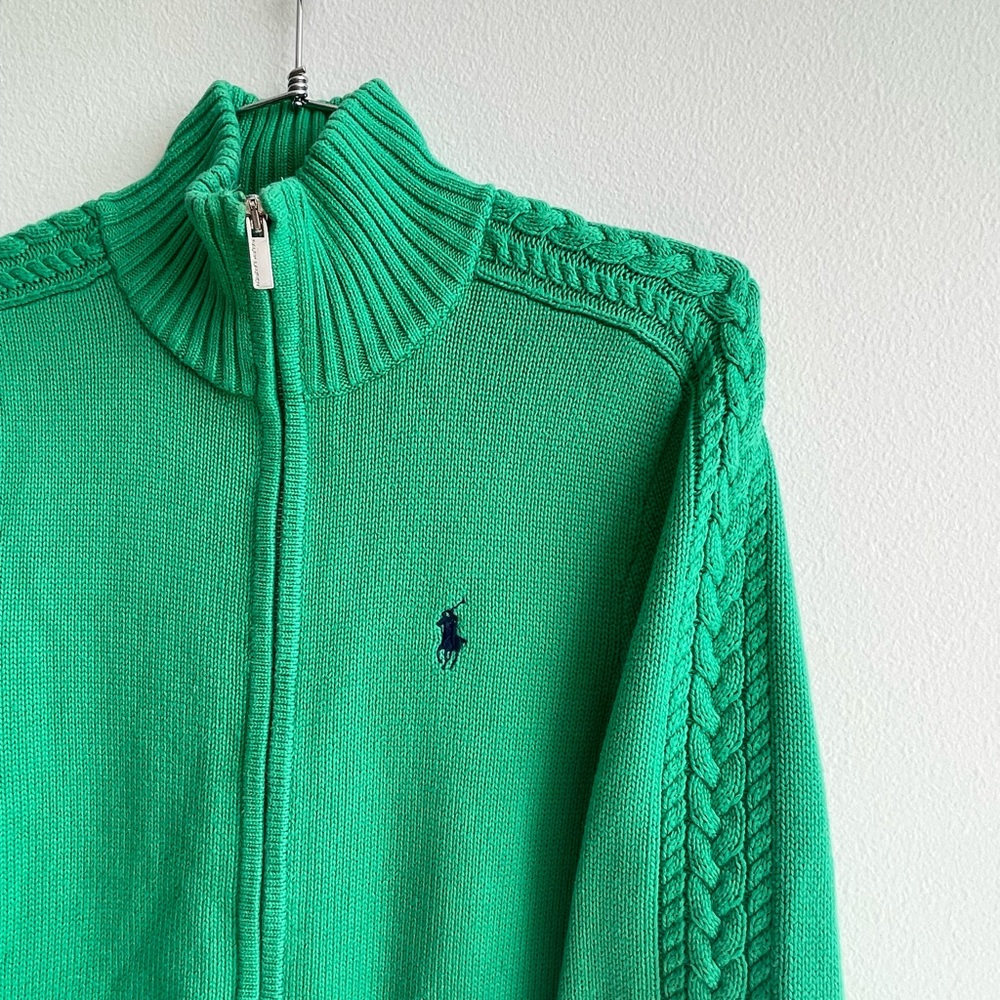 Vintage green Polo zip up